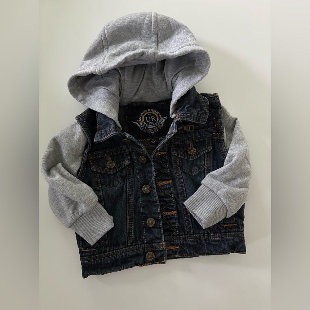 Urban Republic Hooded Jean Sweater Jacket